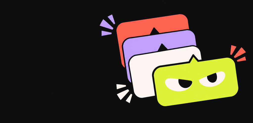 Colorful word cards with one suspicious card out of place